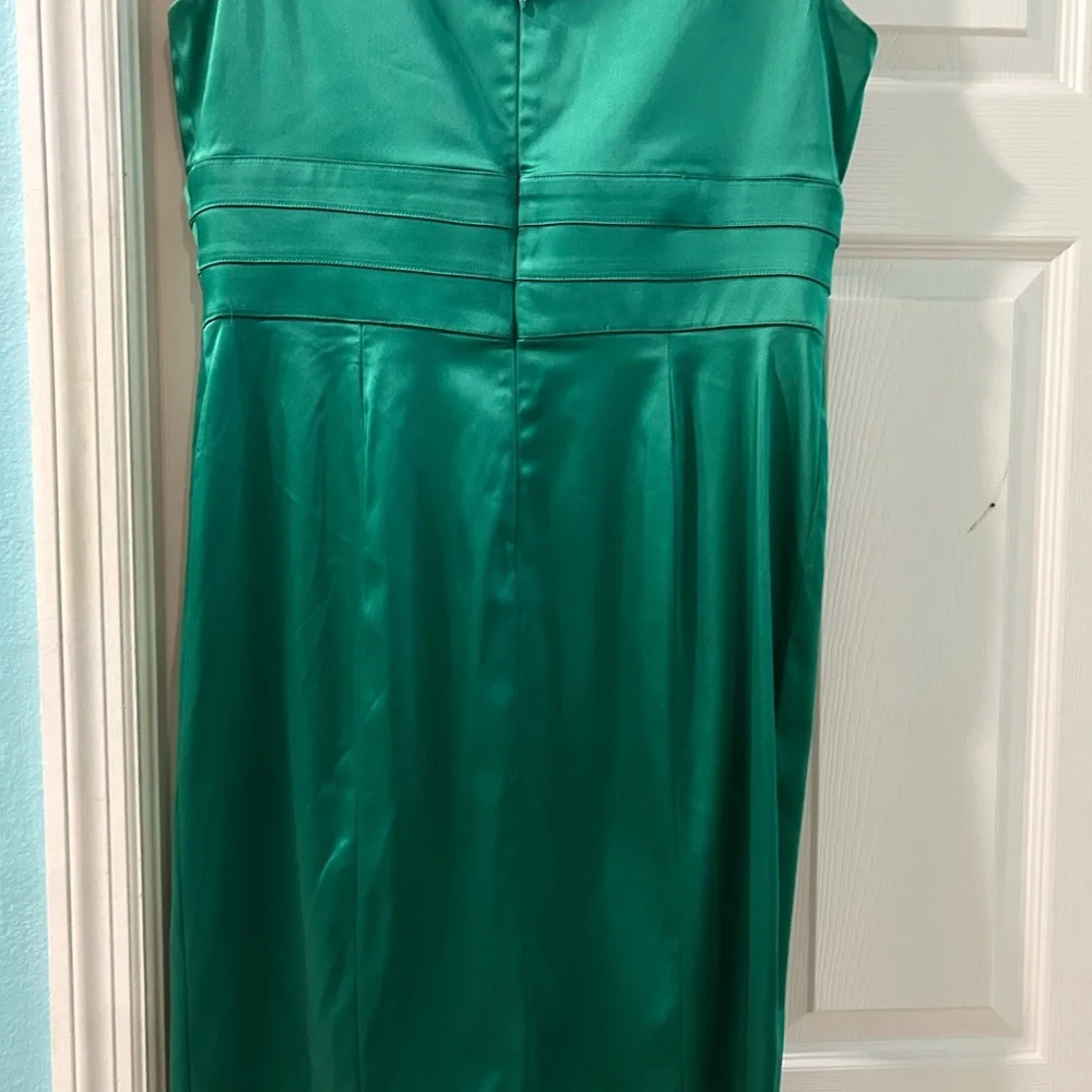 Calvin Klein women’s size 12 green dress zipper back - Picture 4 of 9